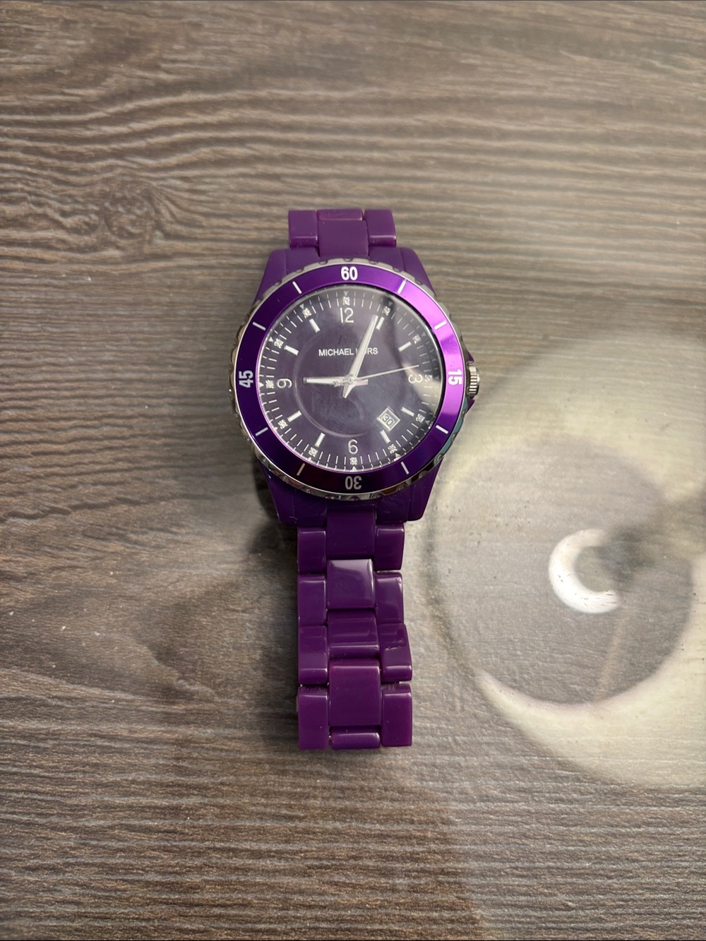 Michael Kors Purple Women’s Bracelet Watch with Silver Accents